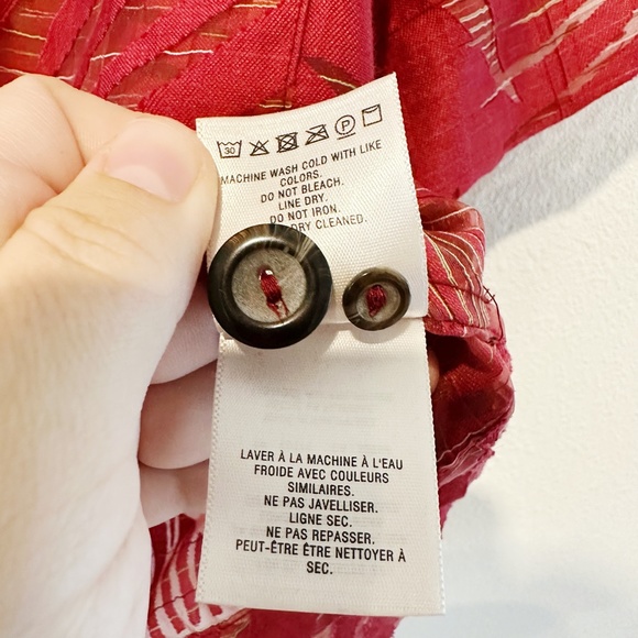 Anthropologie Maeve Sheer Sun Palm Button Up  |R6 - Picture 6 of 9